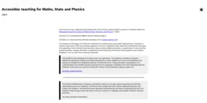 main image for Accessible teaching for Maths, Stats and Physics