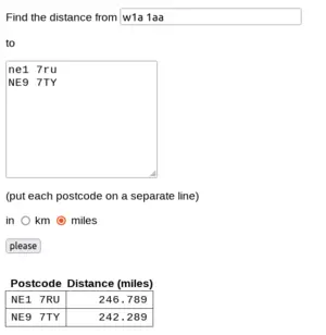 main image for Distance to postcodes