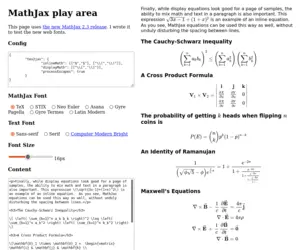main image for MathJax play area