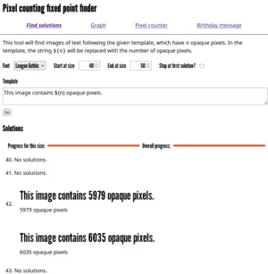 main image for Pixel counting fixed point finder