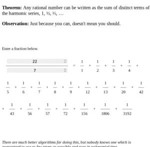 main image for Unit fractions are all you need